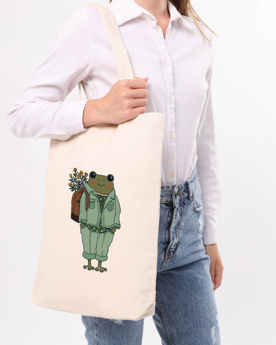 Zoozie Bags Bolso de Mano Tote de Algodón 100% Crema 35x40x8 cm